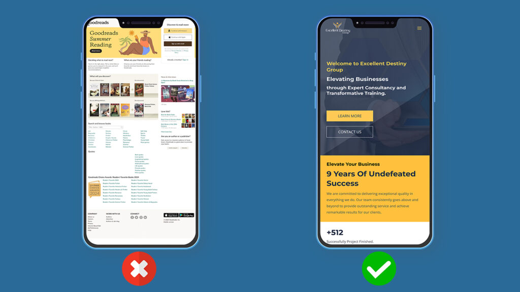 Bad Mobile responnsiveness